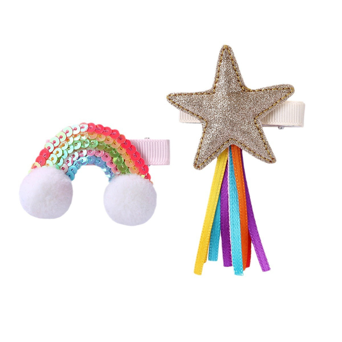 Wholesale Rainbow Five-pointed Star Simple Sweet Popular Hair Accessory